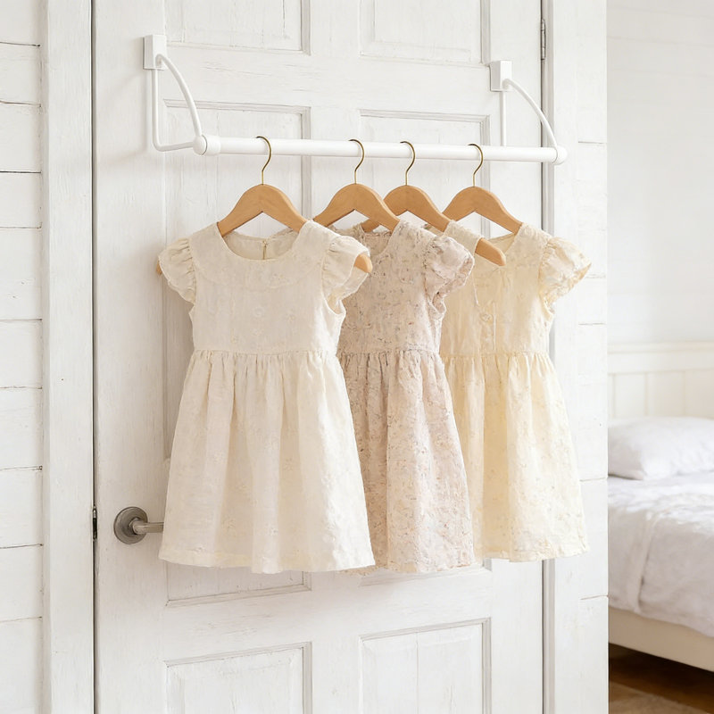 Support à suspendre au-dessus de la porte pour les vêtements et les serviettes, organisateur de crochet de porte extensible peu encombrant pour la chambre à coucher et la salle de bain, support de séchage en métal robuste