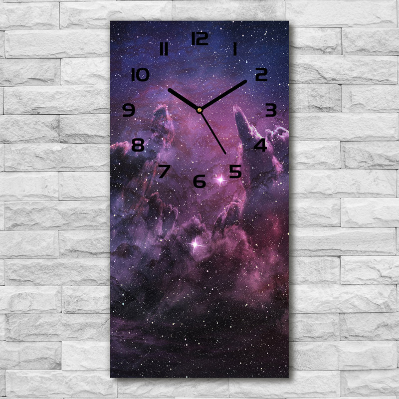 Jellisa Glass Wall Clock, Purple/Black