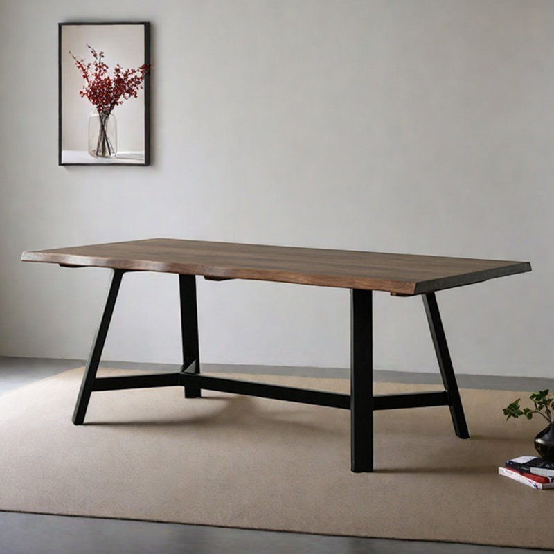 Pieds en bois de noyer noir massif, H 29,53 po x L 70,87 po x l 33,46 po