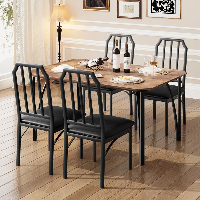 3 Piece Set Rectangle Cushion Wood, 1 Table + , Gray, 4