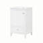 Meuble-lavabo de salle de bain avec lavabo, porte à fermeture douce, support de rangement