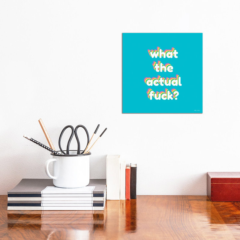 WTAF by Kirstin Wood - Wrapped Canvas Print, 30.48 cm H x 30.48 cm W