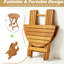 Table d'appoint pliable en bois d'acacia, sans assemblage requis - Table de bout d'extérieur avec finition en teck, peu encombrante pour le patio, le balcon, le véhicule récréatif et le salon (L 17,75 po à 27,6 po x H 15 po)
