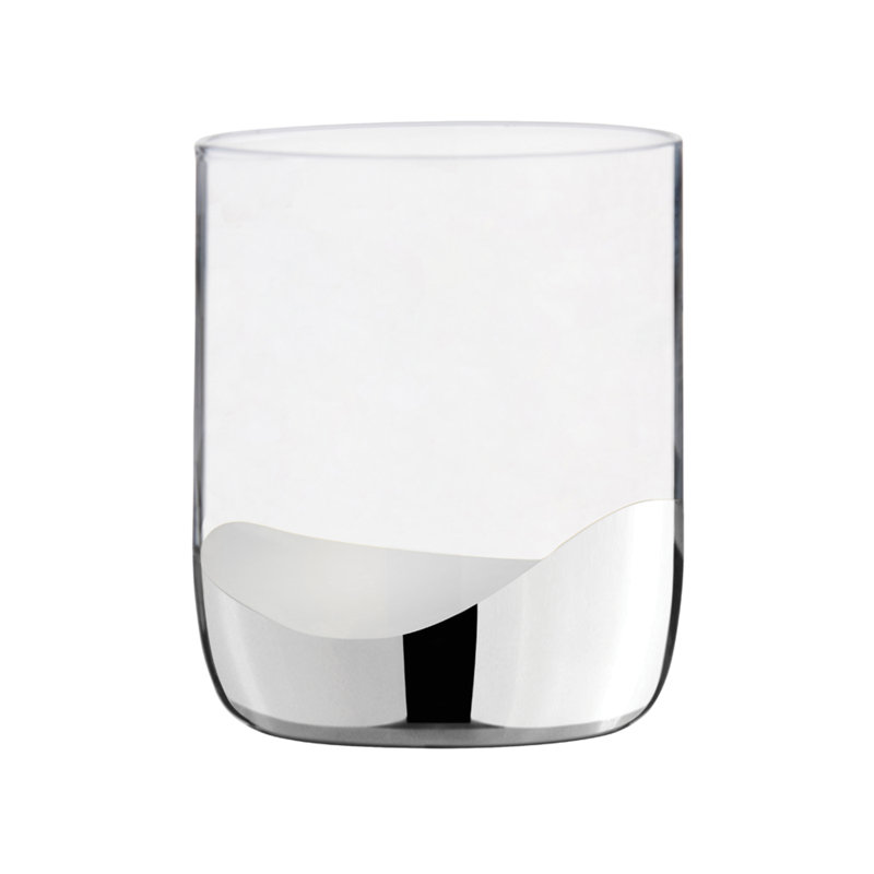 Wave DOF Tumblers, Clear/Silver