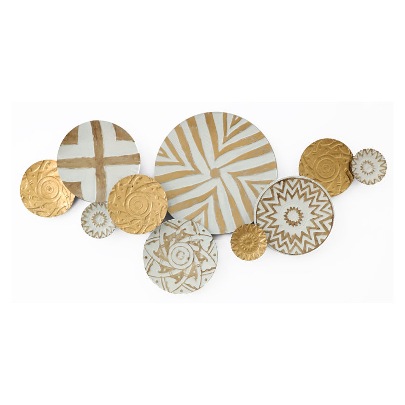Décoration murale géométrique en métal 17 po x 31 po