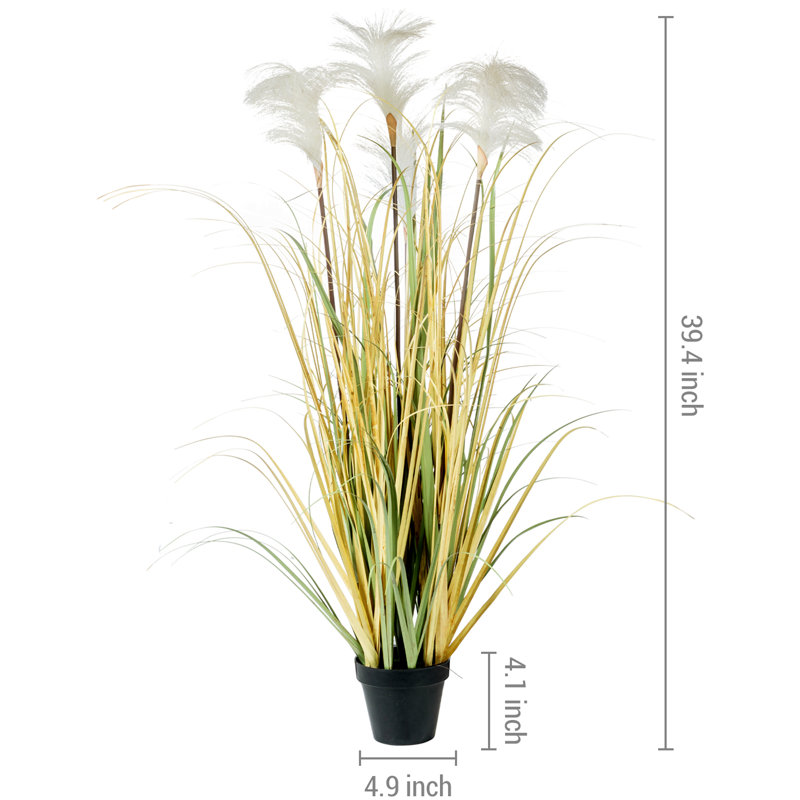 100.1cm Faux Grass Tree in Planter