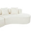 Canapé modulaire de 132 po à profil incurvé chic, canapé modulaire en chenille 2 pièces avec 4 coussins, éponge moelleuse et coussin à ressorts, canapé modulaire surdimensionné pour le salon