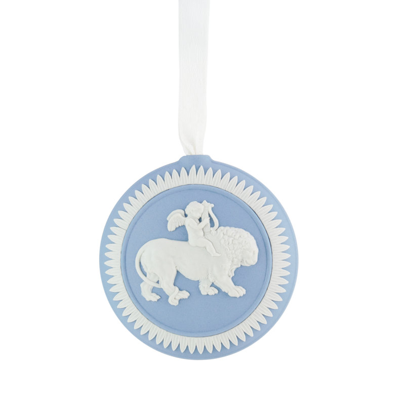 Festive Lion Annual Ornament, Light Blue