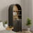 Tall Arched Bookcase With Storage