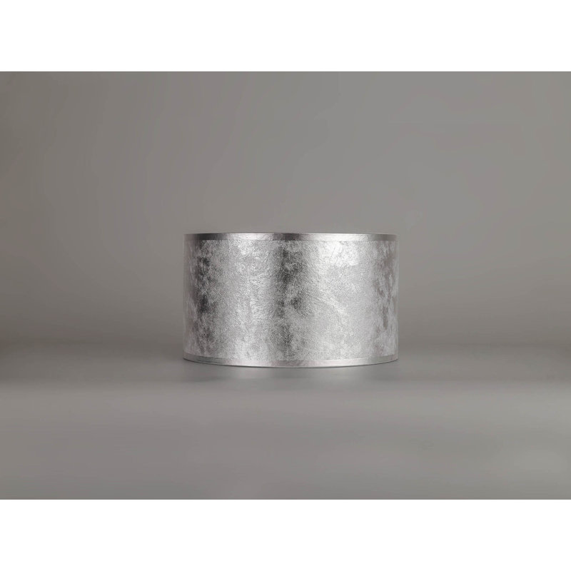 Cotton Drum Lamp Shade, 17cmH x 30cm W x 30cm D, Silver