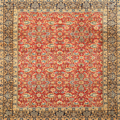 Tapis traditionnel rouge / beige Destry