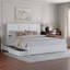 Lit plateforme avec rangement en bois massif Ashante avec pied de lit et tiroirs sous le lit-2088022180-2141740071