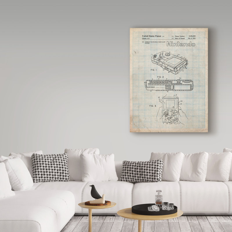 Manilo 'Game' Drawing Print on Wrapped Canvas, 19" H x 14" W