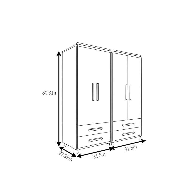 Petite garde-robe moderne et simple