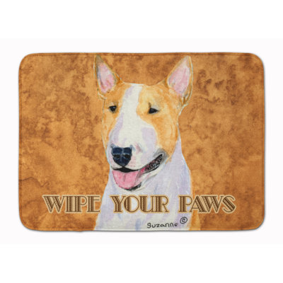 Tapis pour salle de bain en mousse à mémoire à mousse mémoire bull terrier wipe