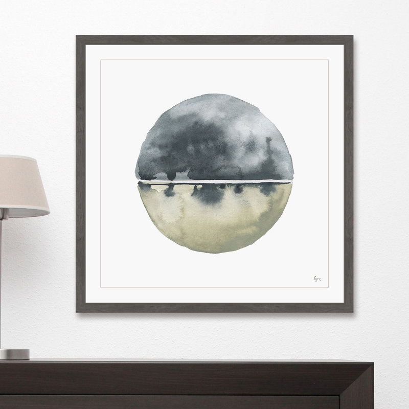 « blue reflection »-cadre photo, impression sur papier, H 12 po x l 12 po x P 1,5 po, Encadré gris