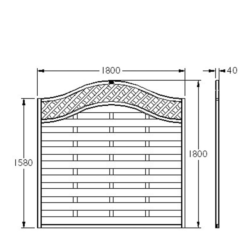 180cm H x 180cm W Natural Timber Wood Fence Panels