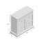 Unité de rangement 4 paniers et 2 tiroirs Beverly Wood-24259796