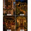 Ensemble de 4 guirlandes lumineuses de Noël d'extérieur, 5,5 m (18 pi), 50 mini-DEL blanc chaud à piles, avec minuterie et 8 modes d'éclairage-1604059320