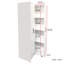 Bibliothèque avec deux portes coulissantes, étagère de rangement à 4 niveaux, bibliothèque de rangement coulissante, armoire de rangement dissimulée pour le salon avec bureau
