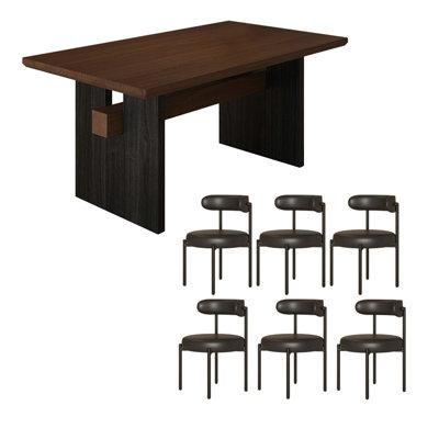 Vintage and elegant solid wood table set
