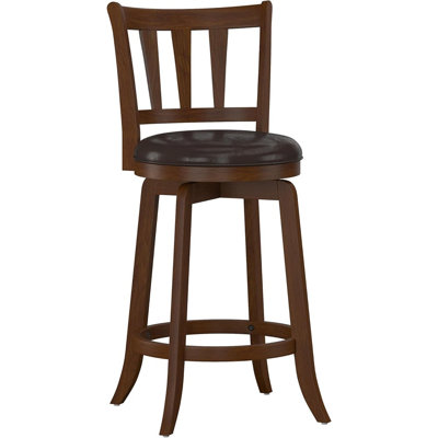 Counter-Height Swivel Stool, Cherry Finish