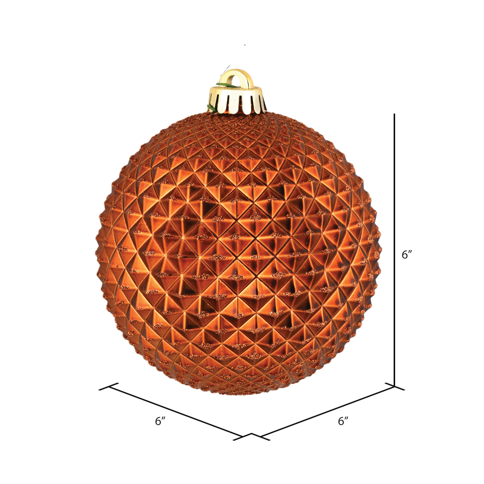 The Holiday Aisle® 6" Bauble, Copper