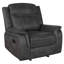 Fauteuil inclinable et oscillant rembourré Franklin Charcoal