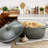 MegaChef 7 qt. Non-Stick Enameled Cast Iron Oval Dutch Oven with Lid