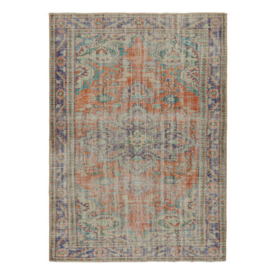 One-of-a-Kind Rectangle 5’6”x7’9” 1960s Wool Area Rug