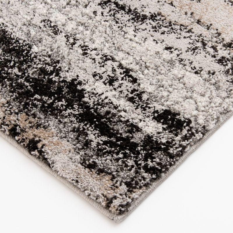 Tapis gris Orren Ellis Textures Limarnza (7 pi 10 po x 9 pi 10 po)