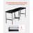 8 Foot Portable Beer Pong Table, Foldable 36 inch Heightened Table, Carrying Handles and 6 Pong Balls, Lightweight Tailgate Table for Office, Tailgate Party, Travel & Camping, Black