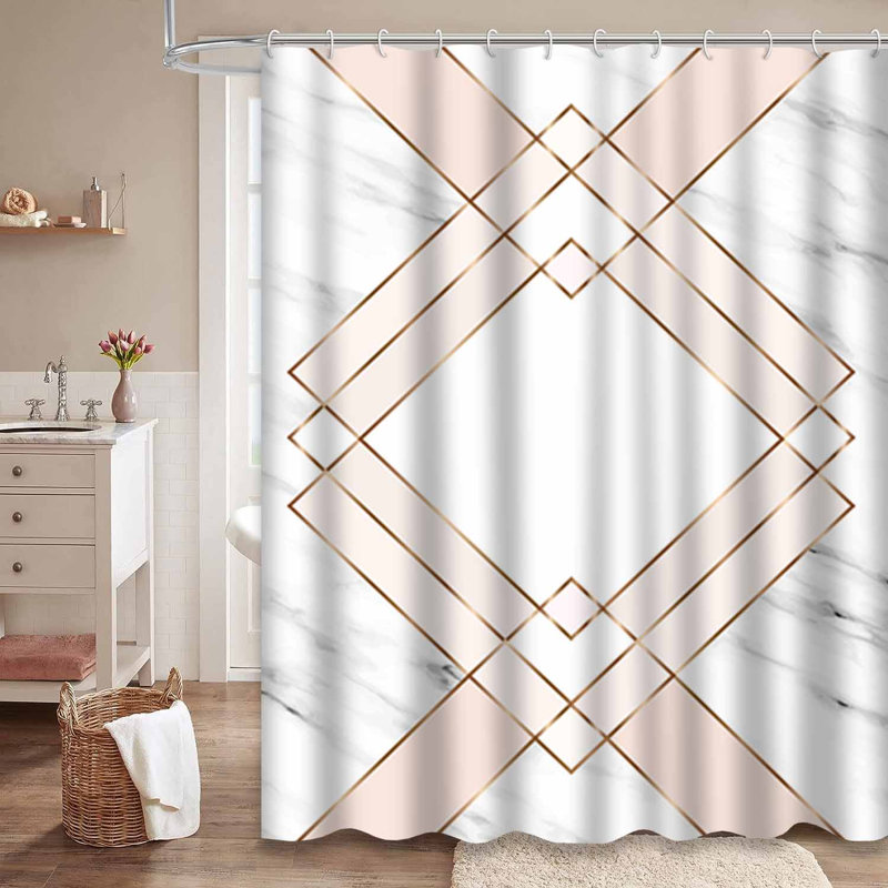 Rideau de douche Marble, L 72 po x l 84 po