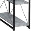 Bureau gris et noir avec métal en bois - élégant pour les espaces de travail-133658314-133658313