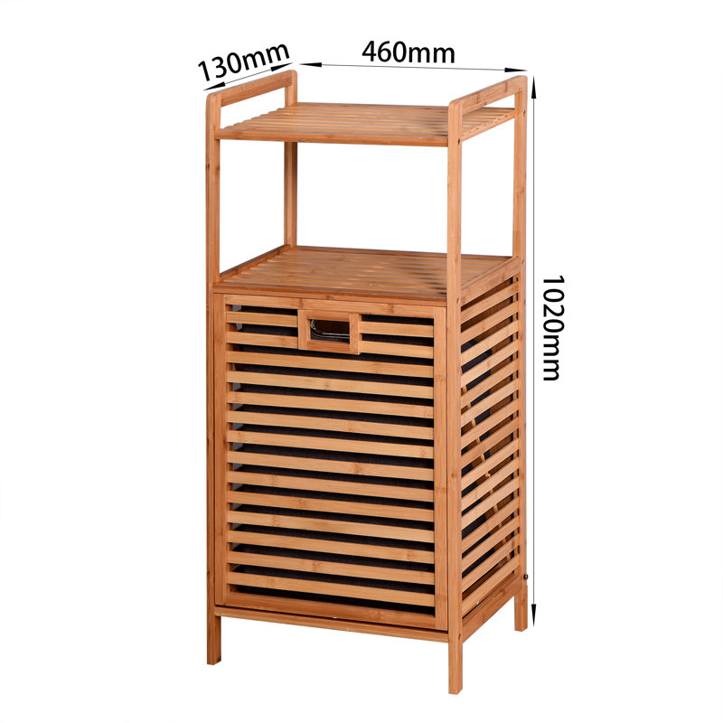Panier à linge en bois massif