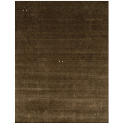 No-Shedding Hand Loomed Gabbeh Rug, 100% Wool, Solid Color, Fade & Stain Resistant, Durable