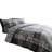 GC Printed Cotton Blend Chequered Duvet Cover Set with Pillowcases-25698927-25698924