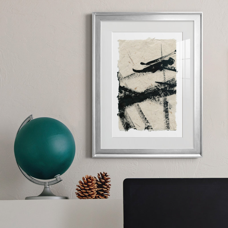 «Lines Crossed II», peinture sur toile encadrée, H 22,5 po x l 30,5 po x P 1,5 po, Argent