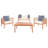 Arlethe Eucalyptus 4 - Person Patio Conversation Set with Cushions-1080932354