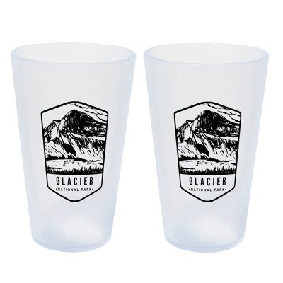 Silipint: Glacier National Park Verres à bière: 16 oz: paquet de 2