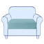 Housse extensible pour fauteuil à coussins carrés / rectangulaires extensible-40420045