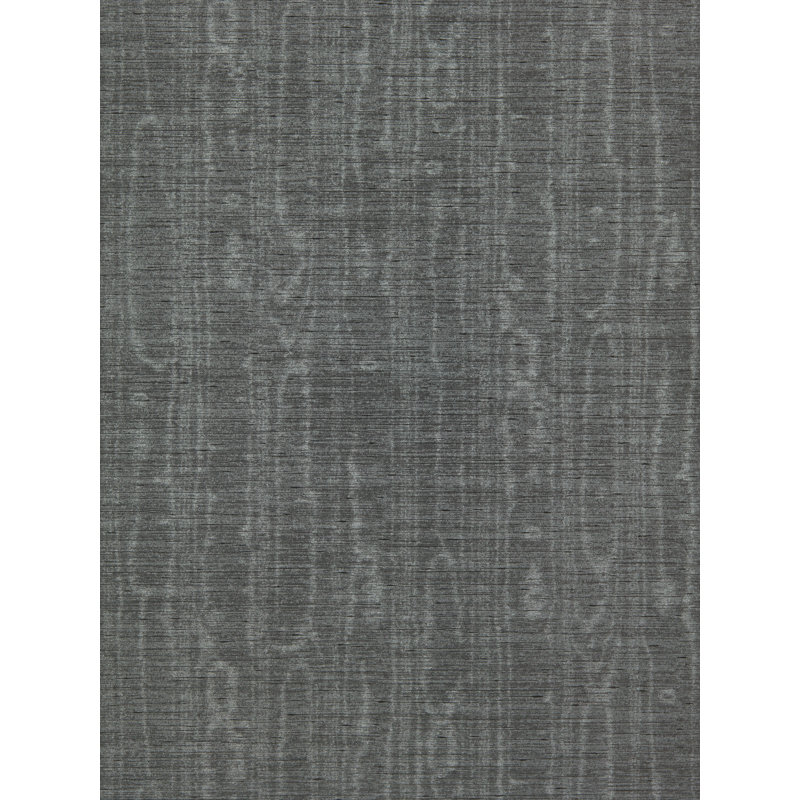 Watered Silk Wallpaper, Bone Black