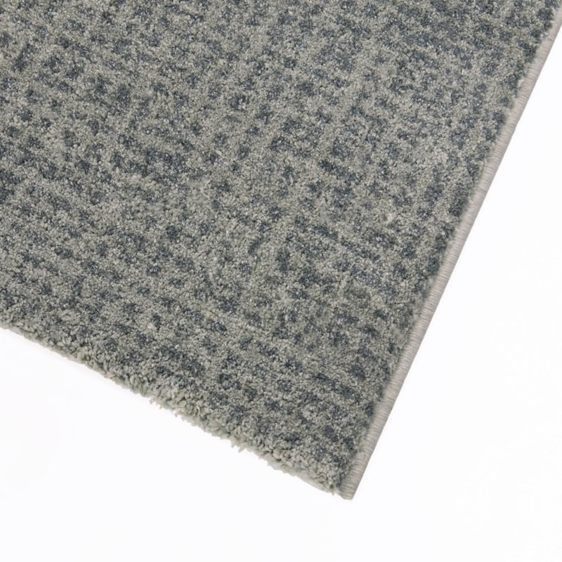 Tapis Battista bleu vieilli uni, 7'10" x 10'