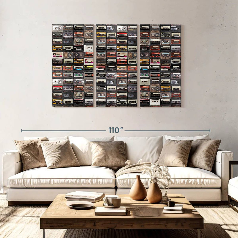 Abarca Audio Cassettes Collection, 48" H x 74" W