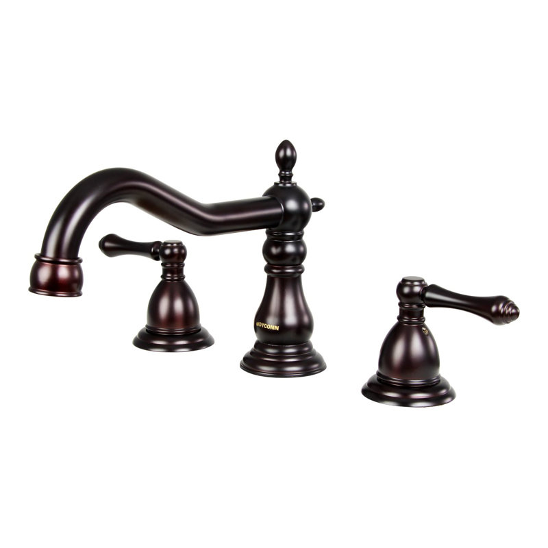Widespread 2-handle Bathroom Faucet with Drain Assembly, Oil Rubbed Bronze