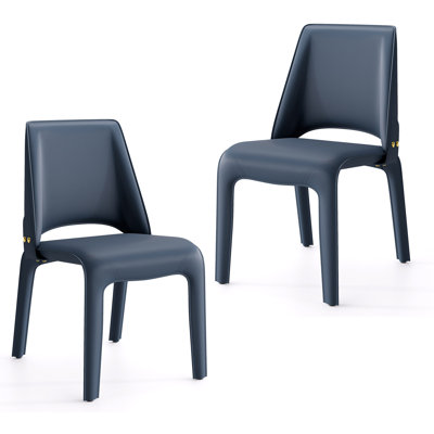 Chaise d'appoint rembourrée en cuir avec siège rembourré et siège en cuir Saddle