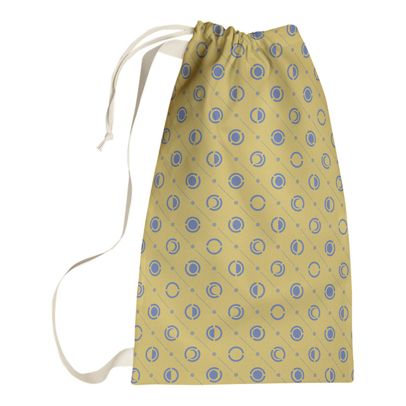 Sac à linge Moon Phases, H 36 po x l 28 po x P 1,5 po, Jaune / Bleu ciel
