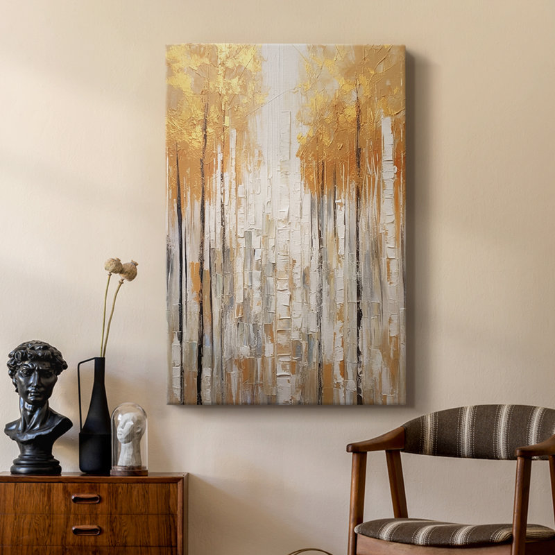 ABSTRACT Series CMXLIV - Toile tendue avec châssis de qualité supérieure - Prêt à être accroché, H 27 po x l 18 po