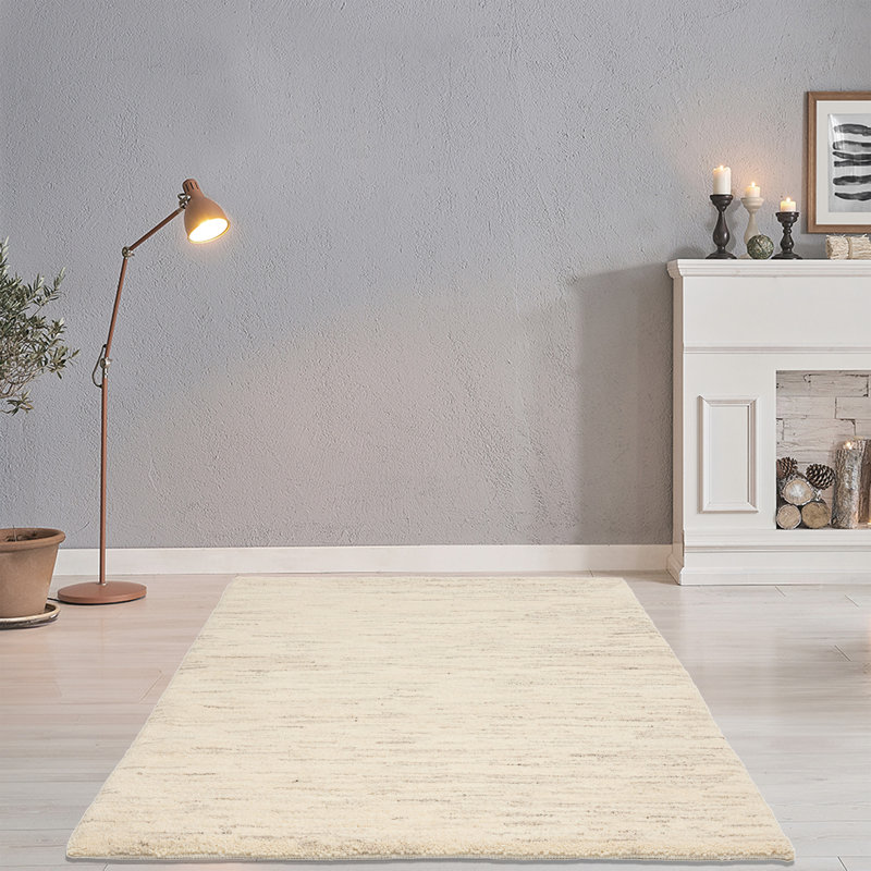 Hand Knotted Wool Beige Indoor Rug, Rectangle 250 x 300cm