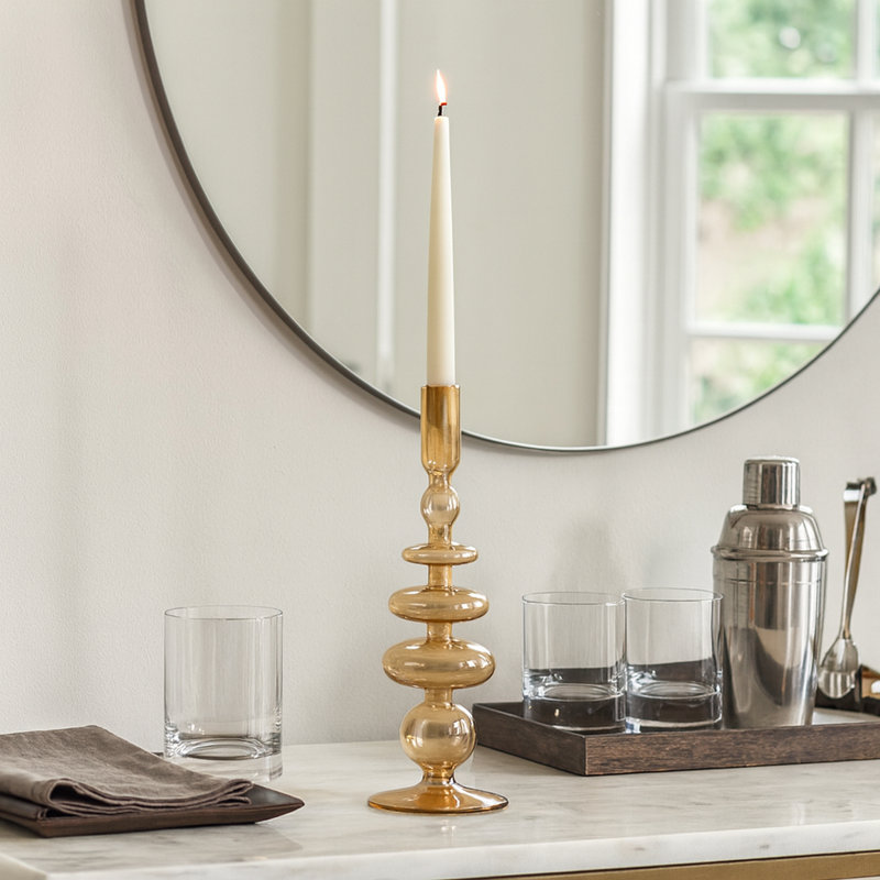 Candlestick Candle Holder, Gold